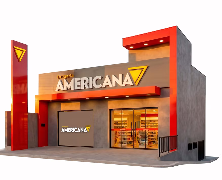 Projeto da fachada da Drogaria Americana